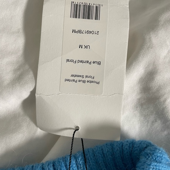 PHEOBE Blue Painted Floral Sweater - Picture 4 of 4